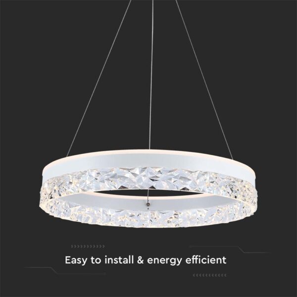 Κρεμαστό Φωτιστικό LED 25W 3000K Λευκού Χρώματος V-TAC – 23099VT