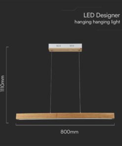 Κρεμαστό Φωτιστικό LED 12W 4000K Ξύλινου Χρώματος V-TAC – 23100VT