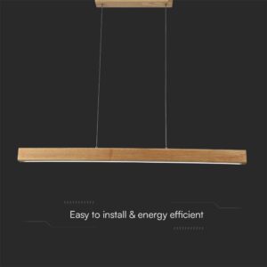 Κρεμαστό Φωτιστικό LED 12W 4000K Ξύλινου Χρώματος V-TAC – 23100VT