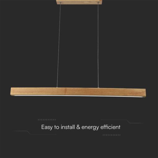 Κρεμαστό Φωτιστικό LED 12W 4000K Ξύλινου Χρώματος V-TAC – 23100VT