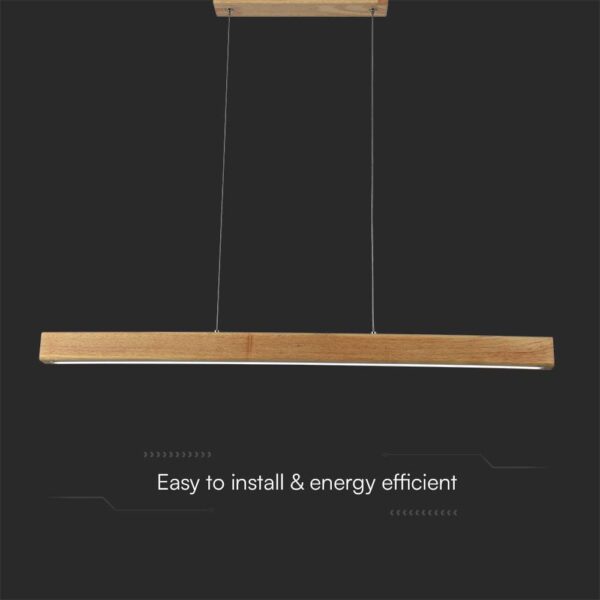 Κρεμαστό Φωτιστικό LED 12W 4000K Ξύλινου Χρώματος V-TAC – 23100VT