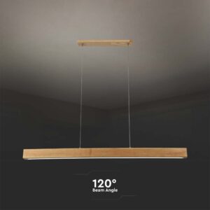 Κρεμαστό Φωτιστικό LED 12W 4000K Ξύλινου Χρώματος V-TAC – 23100VT