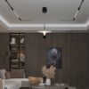 Κρεμαστό Φωτιστικό LED 9W 3000K Προσαρμοσμένο Ύψος Λευκού και Μαύρου Χρώματος V-TAC – 23101VT