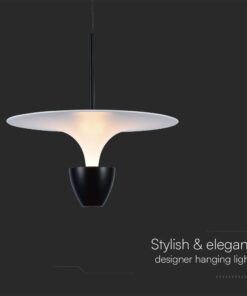 Κρεμαστό Φωτιστικό LED 9W 3000K Προσαρμοσμένο Ύψος Λευκού και Μαύρου Χρώματος V-TAC – 23101VT