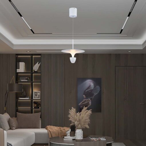 Κρεμαστό Φωτιστικό LED 9W 3000K Λευκού Χρώματος το Ύψος Προσαρμόζεται V-TAC – 23102VT