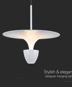 Κρεμαστό Φωτιστικό LED 9W 3000K Λευκού Χρώματος το Ύψος Προσαρμόζεται V-TAC – 23102VT