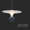 Κρεμαστό Φωτιστικό LED 9W 3000K Μαύρου Χρώματος το Ύψος Προσαρμόζεται V-TAC – 23103VT