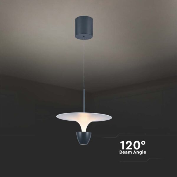 Κρεμαστό Φωτιστικό LED 9W 3000K Μαύρου Χρώματος το Ύψος Προσαρμόζεται V-TAC – 23103VT