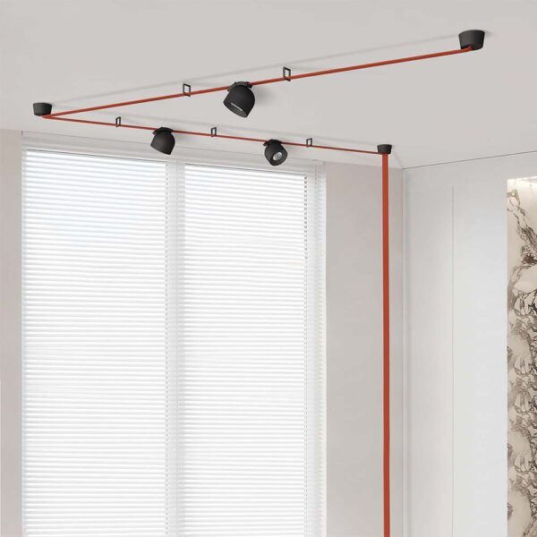LED φωτιστικό spot για Υφασμάτινο καλώδιο 12W 3000K Μαύρου Χρώματος V-TAC – 23104