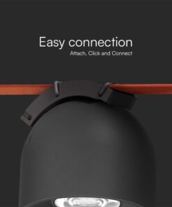 LED φωτιστικό spot για Υφασμάτινο καλώδιο 12W 3000K Μαύρου Χρώματος V-TAC – 23104