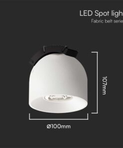LED φωτιστικό spot για υφασμάτινο καλώδιο 12W 3000K Λευκού Χρώματος V-TAC – 23105