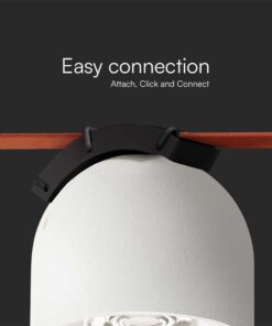 LED φωτιστικό spot για υφασμάτινο καλώδιο 12W 3000K Λευκού Χρώματος V-TAC – 23105