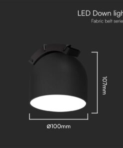 LED φωτιστικό για υφασμάτινο καλώδιο 12W 3000K Μαύρου Χρώματος V-TAC – 23106