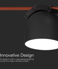 LED φωτιστικό για υφασμάτινο καλώδιο 12W 3000K Μαύρου Χρώματος V-TAC – 23106