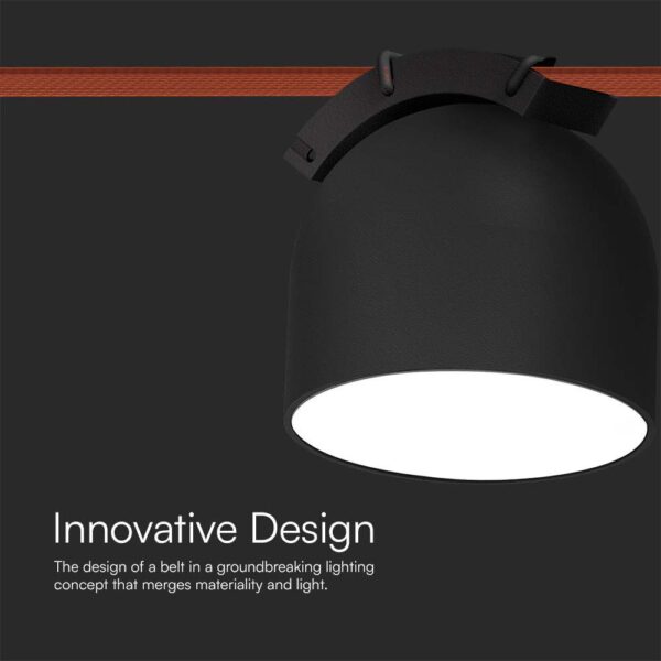 LED φωτιστικό για υφασμάτινο καλώδιο 12W 3000K Μαύρου Χρώματος V-TAC – 23106