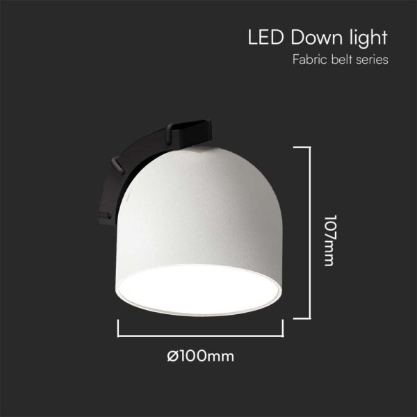 LED φωτιστικό για υφασμάτινο καλώδιο 12W 3000K Λευκού Χρώματος V-TAC – 23107