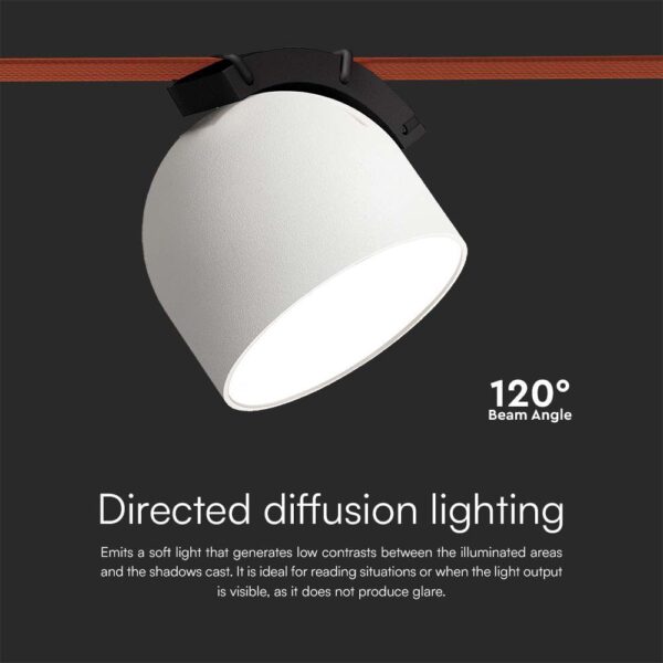 LED φωτιστικό για υφασμάτινο καλώδιο 12W 3000K Λευκού Χρώματος V-TAC – 23107