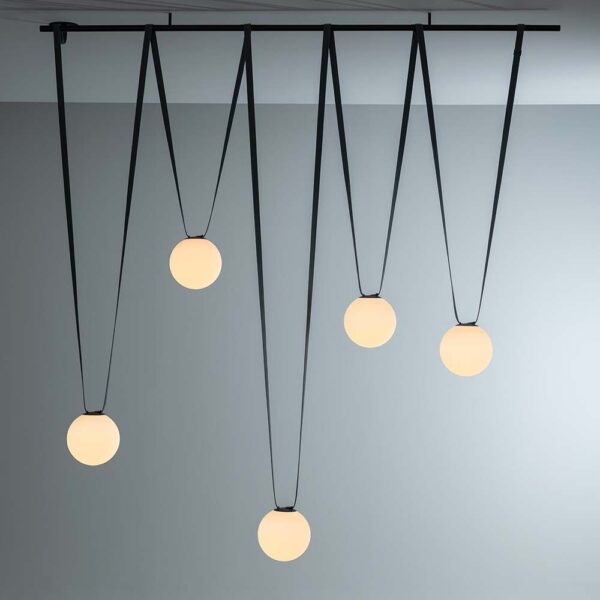 LED φωτιστικό σφαίρα για υφασμάτινο καλώδιο 10W 3000K Μαύρου Χρώματος V-TAC – 23108