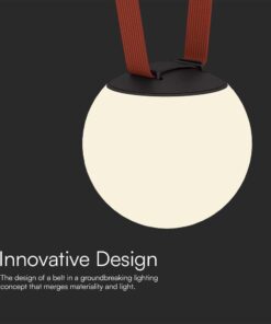 LED φωτιστικό σφαίρα για υφασμάτινο καλώδιο 10W 3000K Μαύρου Χρώματος V-TAC – 23108