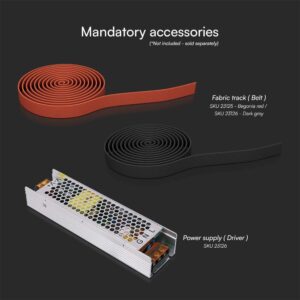 LED φωτιστικό σφαίρα για υφασμάτινο καλώδιο 10W 3000K Μαύρου Χρώματος V-TAC – 23108
