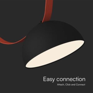 LED φωτιστικό για υφασμάτινο καλώδιο 20W 3000K Μαύρου Χρώματος V-TAC – 23109