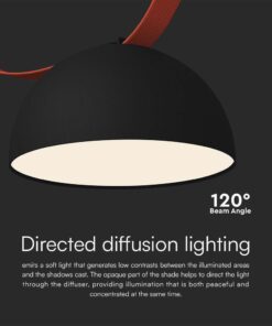 LED φωτιστικό για υφασμάτινο καλώδιο 20W 3000K Μαύρου Χρώματος V-TAC – 23109