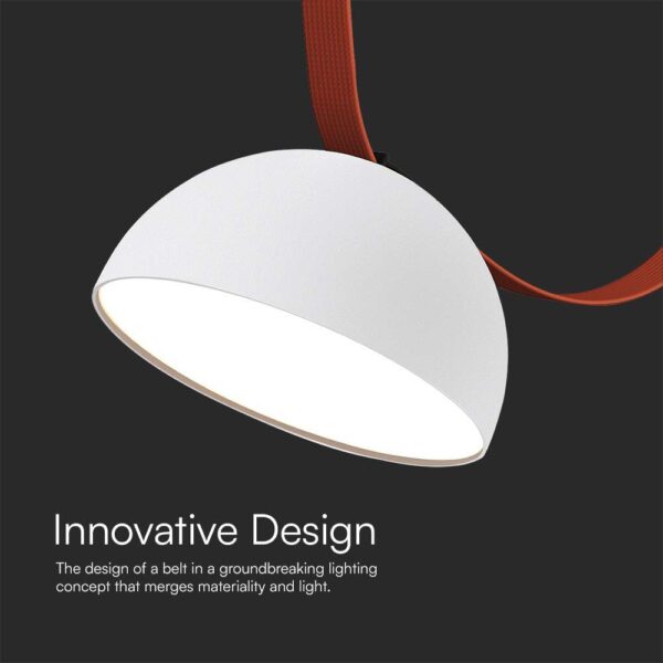 LED φωτιστικό για υφασμάτινο καλώδιο 20W 3000K φυσικό λευκό με λευκό σώμα V-TAC – 23110
