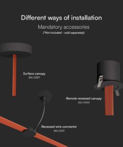 LED φωτιστικό για υφασμάτινο καλώδιο 20W 3000K φυσικό λευκό με λευκό σώμα V-TAC – 23110