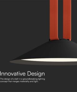 LED φωτιστικό για υφασμάτινο καλώδιο 20W 3000K φυσικό λευκό με μαύρο σώμα V-TAC – 23111