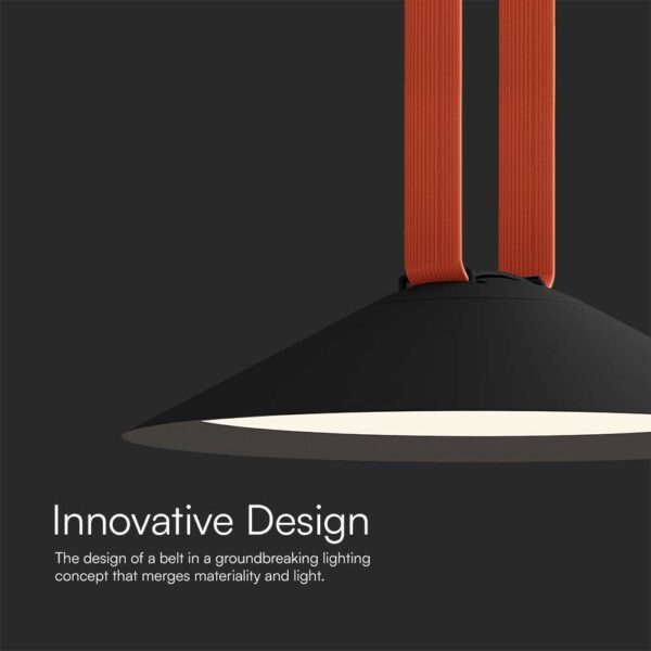 LED φωτιστικό για υφασμάτινο καλώδιο 20W 3000K φυσικό λευκό με μαύρο σώμα V-TAC – 23111