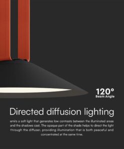 LED φωτιστικό για υφασμάτινο καλώδιο 20W 3000K φυσικό λευκό με μαύρο σώμα V-TAC – 23111