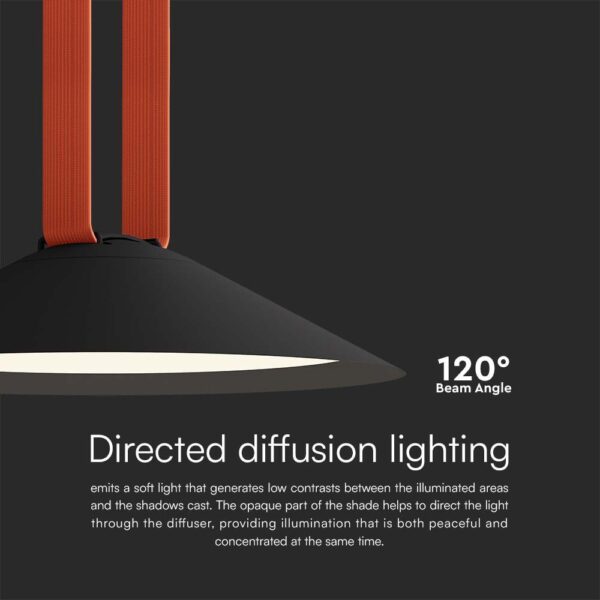 LED φωτιστικό για υφασμάτινο καλώδιο 20W 3000K φυσικό λευκό με μαύρο σώμα V-TAC – 23111
