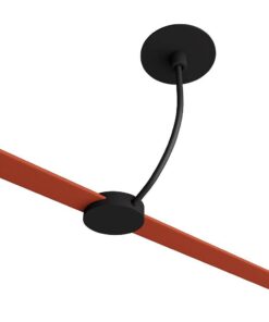 Στρογγυλή ροζέτα με τροφοδοσία για υφασμάτινο καλώδιο χωνευτή μαύρη V-TAC – 23131