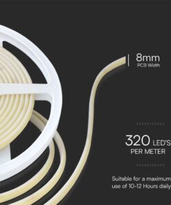 Tαινία LED COB DC:24V 10W/m IP67 3000K V-TAC – 23138