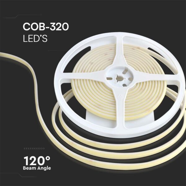 Tαινία LED COB DC:24V 10W/m IP67 6500K V-TAC – 23140