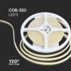 Tαινία LED COB DC:24V 10W/m IP67 3000K V-TAC – 23138