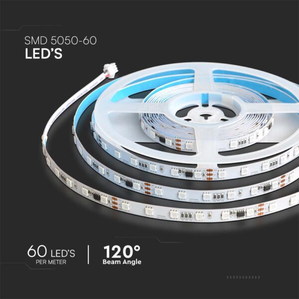 Σετ ταινίας LED Magic SMD5050 24V RGB+CCT IP20 13W/m 5m με τροφοδοτικό και controller WiFi+Bluetooth V-TAC – 23145