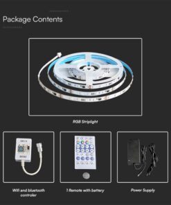 Σετ ταινίας LED Magic SMD5050 24V RGB+CCT IP20 13W/m 5m με τροφοδοτικό και controller WiFi+Bluetooth V-TAC – 23145