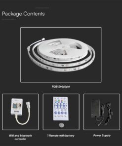 Σετ ταινίας LED Magic SMD5050 24V RGB+CCT IP65 13W/m 5m με τροφοδοτικό και controller WiFi+Bluetooth V-TAC – 23146