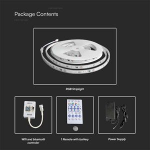 Σετ ταινίας LED Magic SMD5050 24V RGB+CCT IP65 13W/m 5m με τροφοδοτικό και controller WiFi+Bluetooth V-TAC – 23146