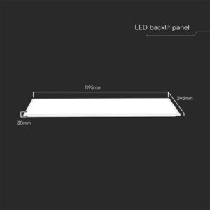 Χωνευτό panel Backlite 120×30 LED 40W 4000K Λευκού Χρώματος V-TAC – 23147