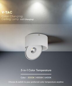 Φωτιστικό Οροφής COB 20W 3 σε 1 CCT Λευκού Χρώματος V-TAC – 23155