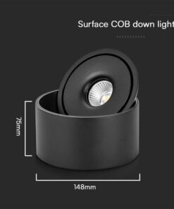 Φωτιστικό Οροφής COB 20W 3 σε 1 CCT Μαύρου Χρώματος V-TAC – 23156