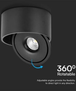 Φωτιστικό Οροφής COB 20W 3 σε 1 CCT Μαύρου Χρώματος V-TAC – 23156