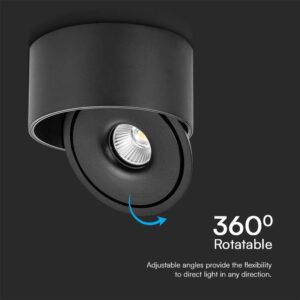 Φωτιστικό Οροφής COB 20W 3 σε 1 CCT Μαύρου Χρώματος V-TAC – 23156