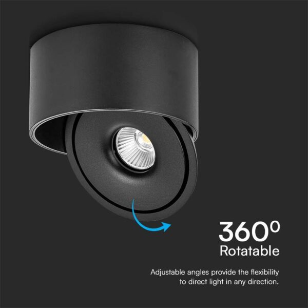 Φωτιστικό Οροφής COB 20W 3 σε 1 CCT Μαύρου Χρώματος V-TAC – 23156