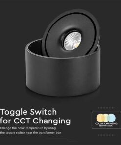 Φωτιστικό Οροφής COB 20W 3 σε 1 CCT Μαύρου Χρώματος V-TAC – 23156