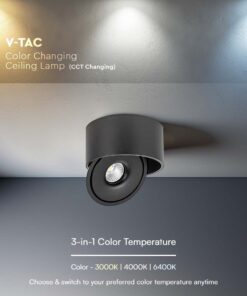 Φωτιστικό Οροφής COB 28W 3 σε 1 CCT Μαύρου Χρώματος V-TAC – 23158