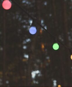 Αδιάβροχο φωτιστικό γιρλάντα 13m με 15 λάμπες RGB και χειριστήριο V-TAC – 23159