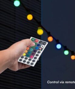 Αδιάβροχο φωτιστικό γιρλάντα 13m με 15 λάμπες RGB και χειριστήριο V-TAC – 23159